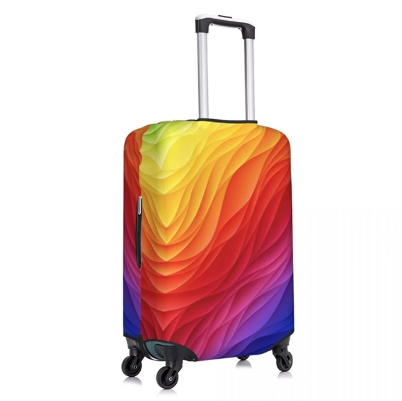 5 For $25✨New Striped Rainbow Suitcase Cover Luggage Protector Large Checked Bag - Picture 2 of 5